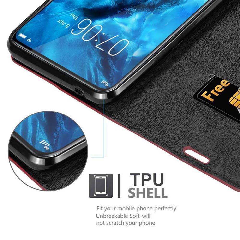 Cadorabo Hülle für Vivo NEX Schutz Hülle in Rot Handyhülle Etui Case Cover Magnetverschluss