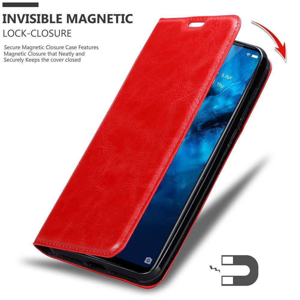 Cadorabo Hülle für Vivo NEX Schutz Hülle in Rot Handyhülle Etui Case Cover Magnetverschluss