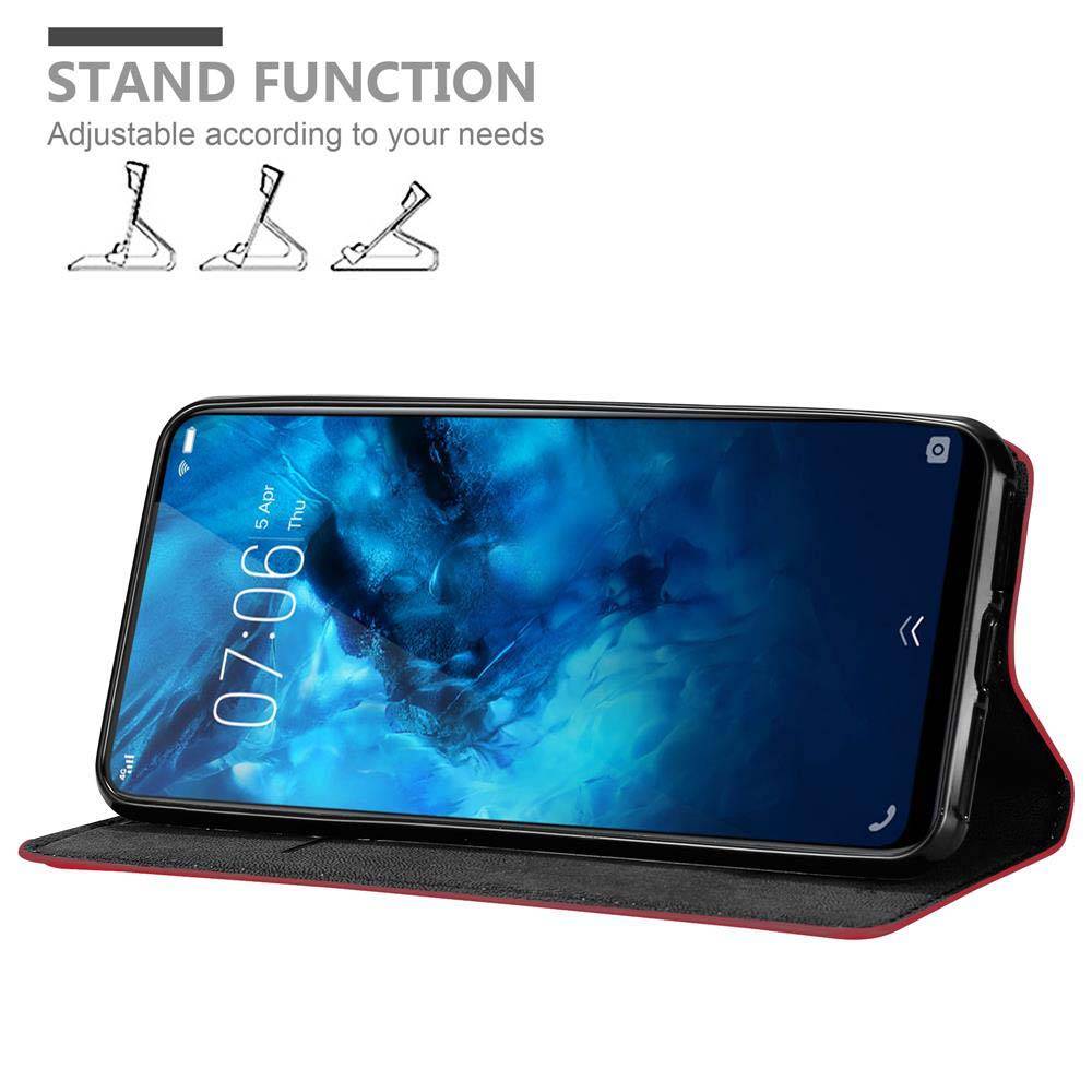 Cadorabo Hülle für Vivo NEX Schutz Hülle in Rot Handyhülle Etui Case Cover Magnetverschluss
