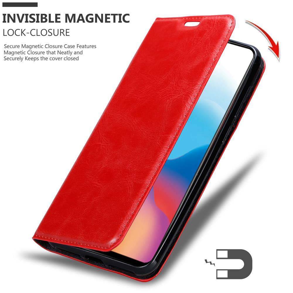 Cadorabo Hülle für Vivo X21 Schutz Hülle in Rot Handyhülle Etui Case Cover Magnetverschluss