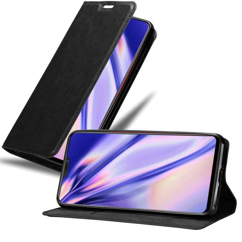 Cadorabo Hülle für Vivo X21 Schutz Hülle in Schwarz Handyhülle Etui Case Cover Magnetverschluss