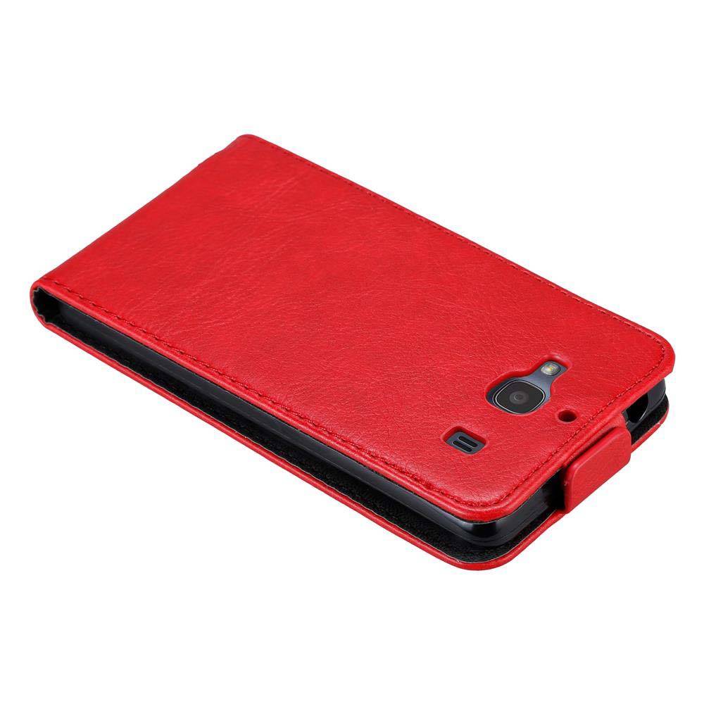 Cadorabo Hülle für Xiaomi Mi 2 Schutz Hülle in Rot Flip Etui Handyhülle Case Cover