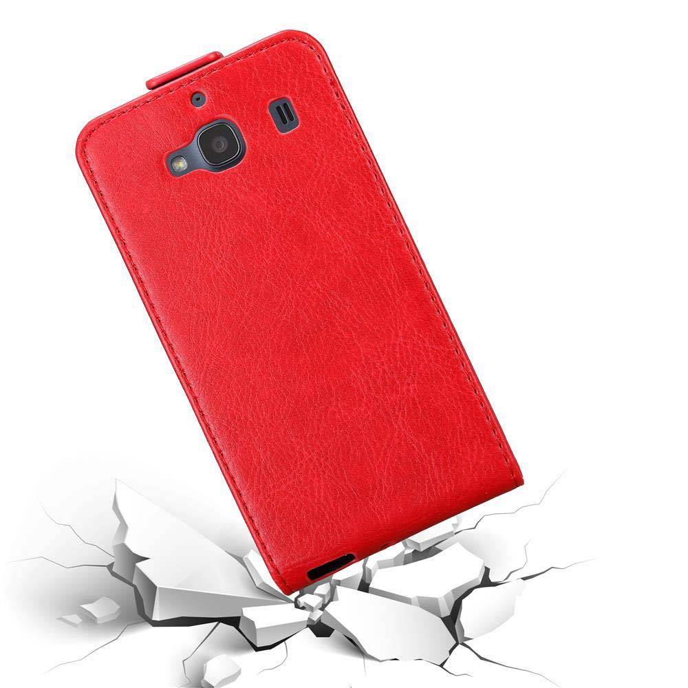 Cadorabo Hülle für Xiaomi Mi 2 Schutz Hülle in Rot Flip Etui Handyhülle Case Cover