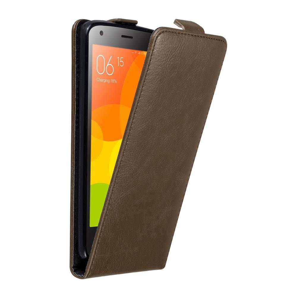 Cadorabo Hülle für Xiaomi Mi 2 Schutz Hülle in Braun Flip Etui Handyhülle Case Cover