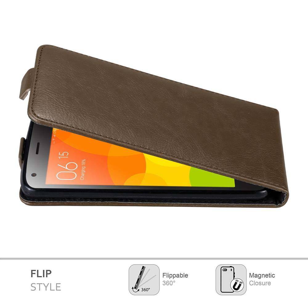 Cadorabo Hülle für Xiaomi Mi 2 Schutz Hülle in Braun Flip Etui Handyhülle Case Cover