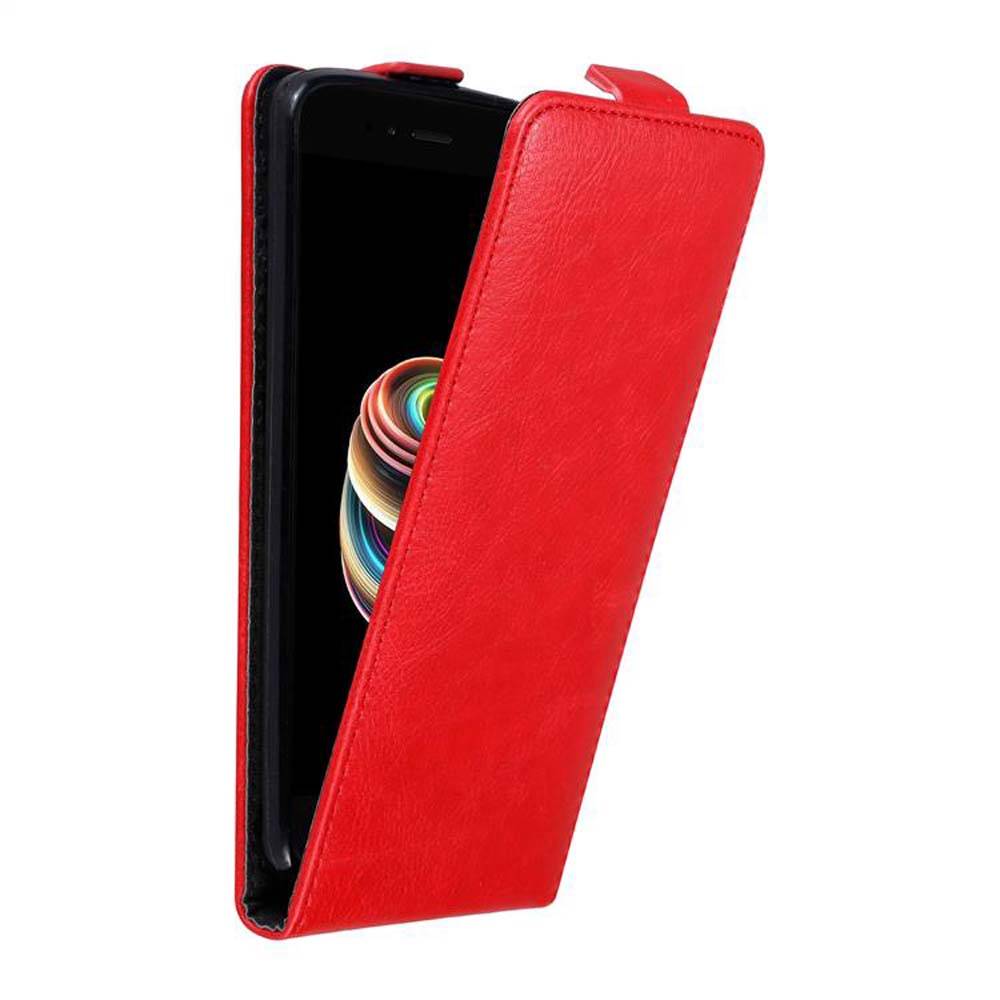 Cadorabo Hülle für Xiaomi Mi A1 / Mi 5X Schutz Hülle in Rot Flip Etui Handyhülle Case Cover