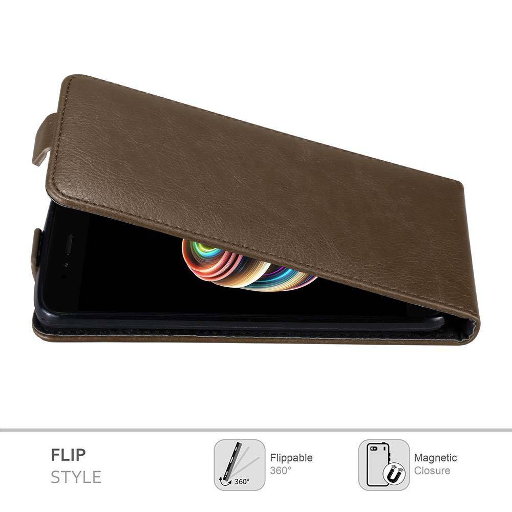Cadorabo Hülle für Xiaomi Mi A1 / Mi 5X Schutz Hülle in Braun Flip Etui Handyhülle Case Cover
