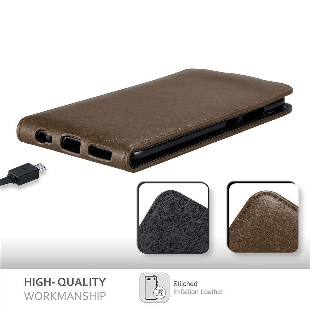 Cadorabo Hülle für Xiaomi Mi A1 / Mi 5X Schutz Hülle in Braun Flip Etui Handyhülle Case Cover