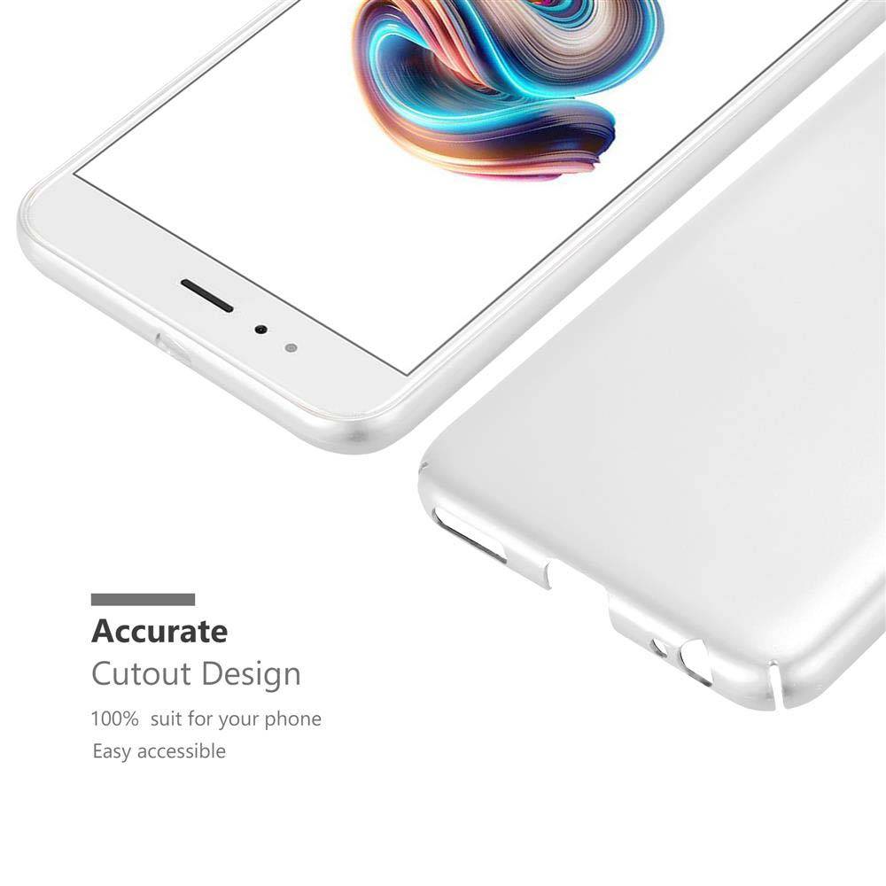 Cadorabo Hülle für Xiaomi Mi A1 / Mi 5X Schutzhülle in Silber Hard Case Handy Hülle Etui