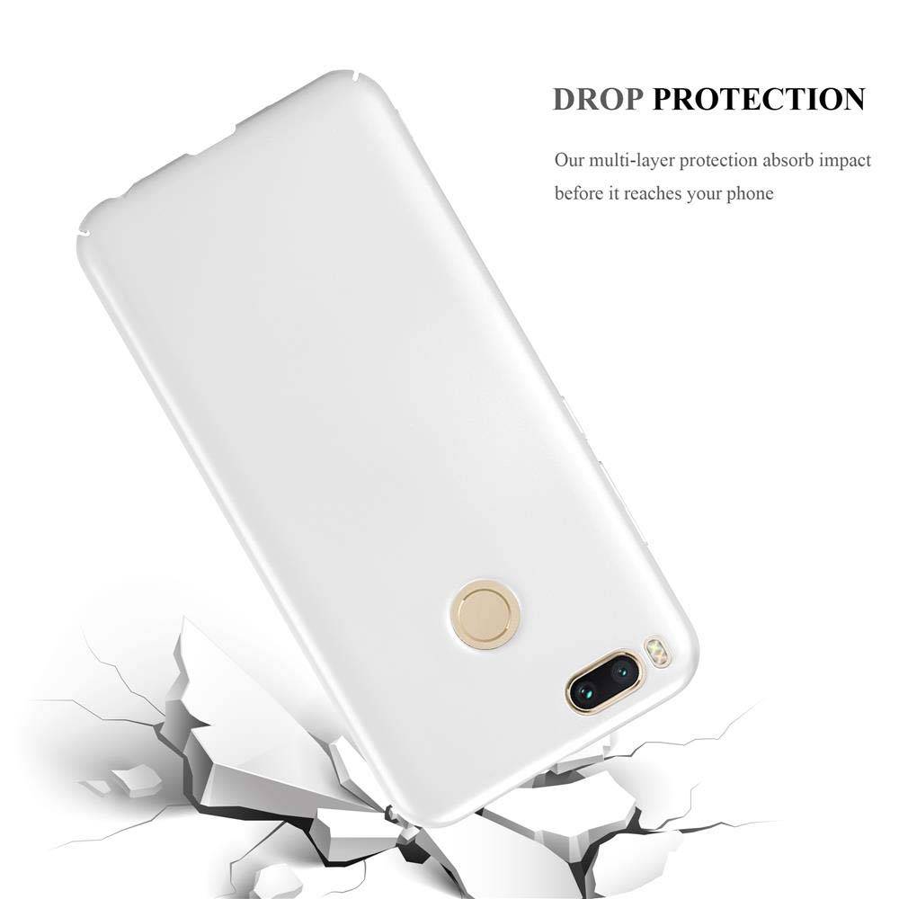 Cadorabo Hülle für Xiaomi Mi A1 / Mi 5X Schutzhülle in Silber Hard Case Handy Hülle Etui