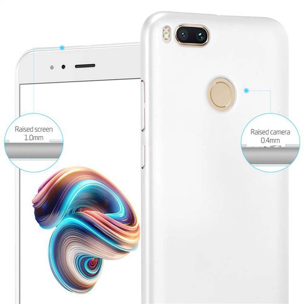 Cadorabo Hülle für Xiaomi Mi A1 / Mi 5X Schutzhülle in Silber Hard Case Handy Hülle Etui