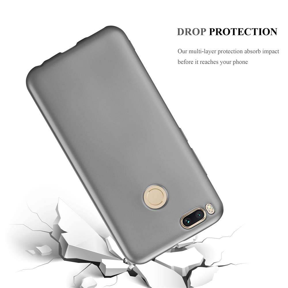 Cadorabo Schutzhülle für Xiaomi Mi A1 / Mi 5X Hülle in Grau Handyhülle TPU Silikon Etui Cover Case