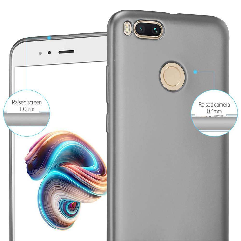Cadorabo Schutzhülle für Xiaomi Mi A1 / Mi 5X Hülle in Grau Handyhülle TPU Silikon Etui Cover Case