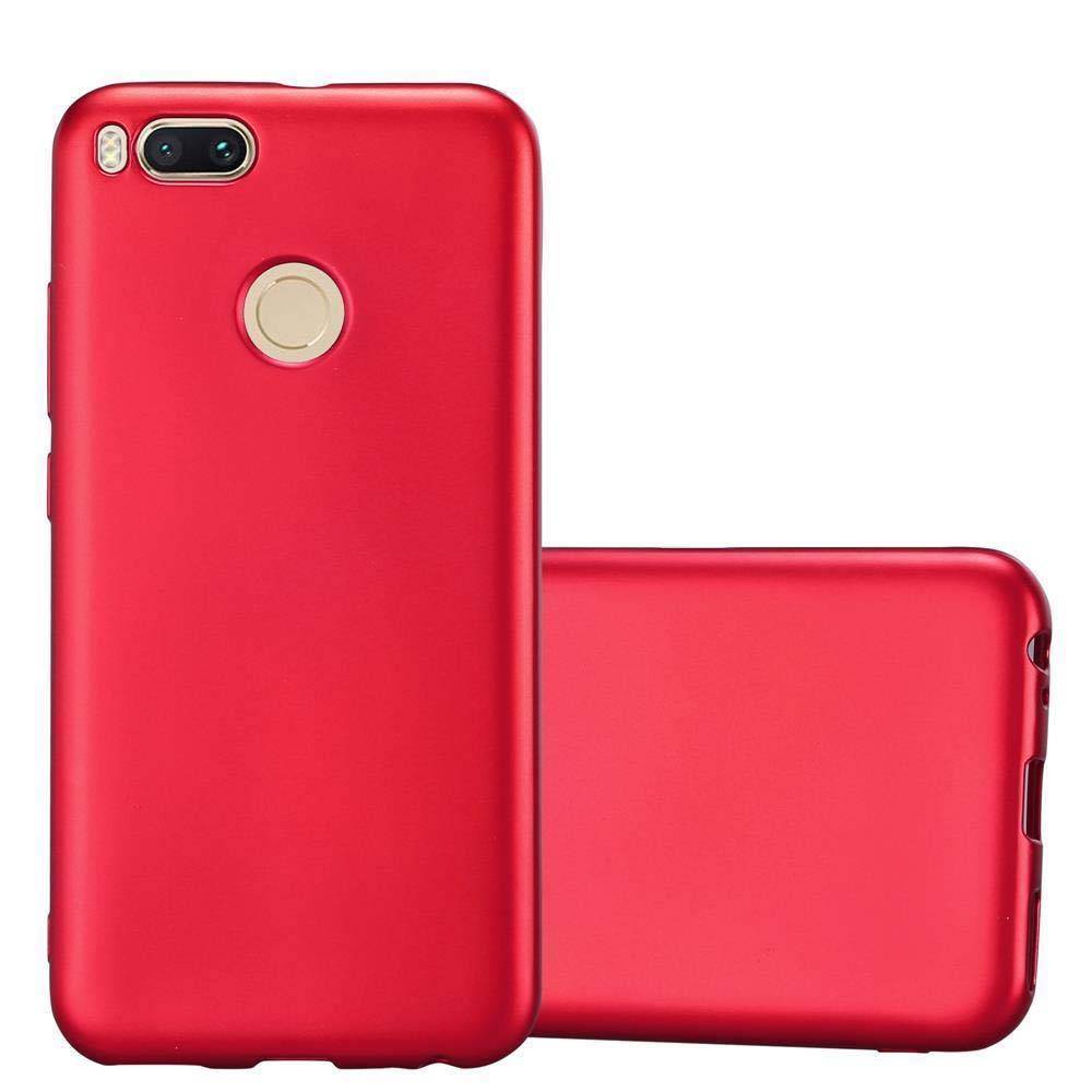 Cadorabo Schutzhülle für Xiaomi Mi A1 / Mi 5X Hülle in Rot Handyhülle TPU Silikon Etui Cover Case