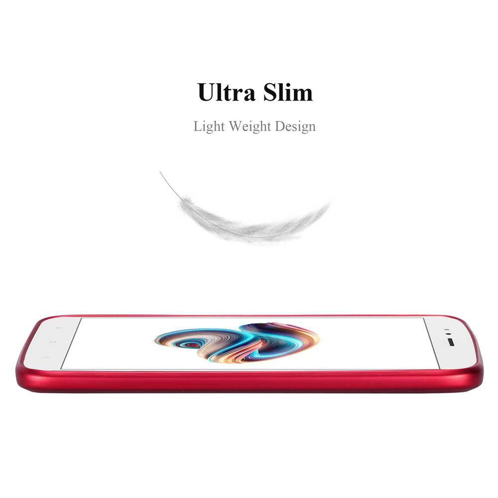 Cadorabo Schutzhülle für Xiaomi Mi A1 / Mi 5X Hülle in Rot Handyhülle TPU Silikon Etui Cover Case