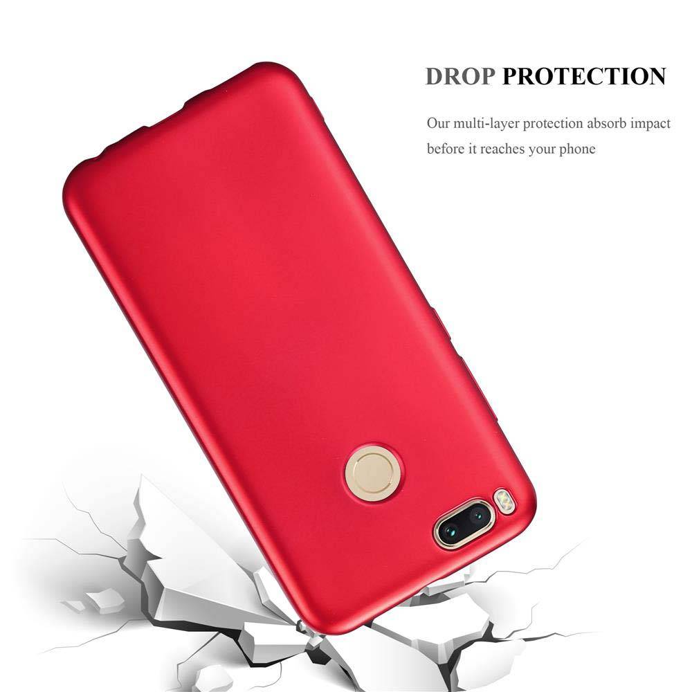 Cadorabo Schutzhülle für Xiaomi Mi A1 / Mi 5X Hülle in Rot Handyhülle TPU Silikon Etui Cover Case