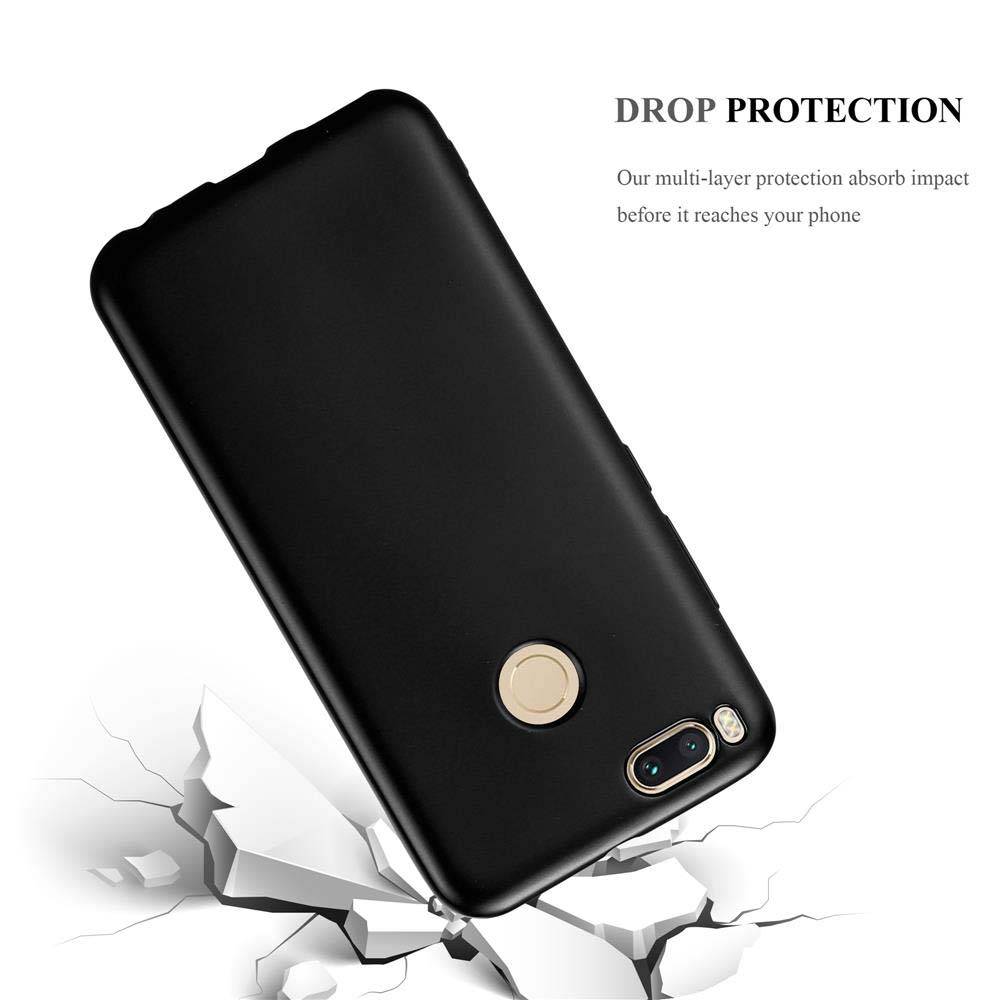 Cadorabo Schutzhülle für Xiaomi Mi A1 / Mi 5X Hülle in Schwarz Handyhülle TPU Silikon Etui Cover Case