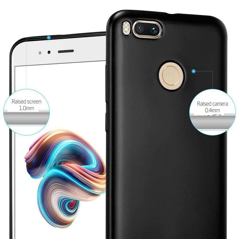 Cadorabo Schutzhülle für Xiaomi Mi A1 / Mi 5X Hülle in Schwarz Handyhülle TPU Silikon Etui Cover Case