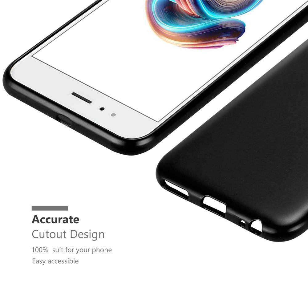 Cadorabo Schutzhülle für Xiaomi Mi A1 / Mi 5X Hülle in Schwarz Handyhülle TPU Silikon Etui Cover Case