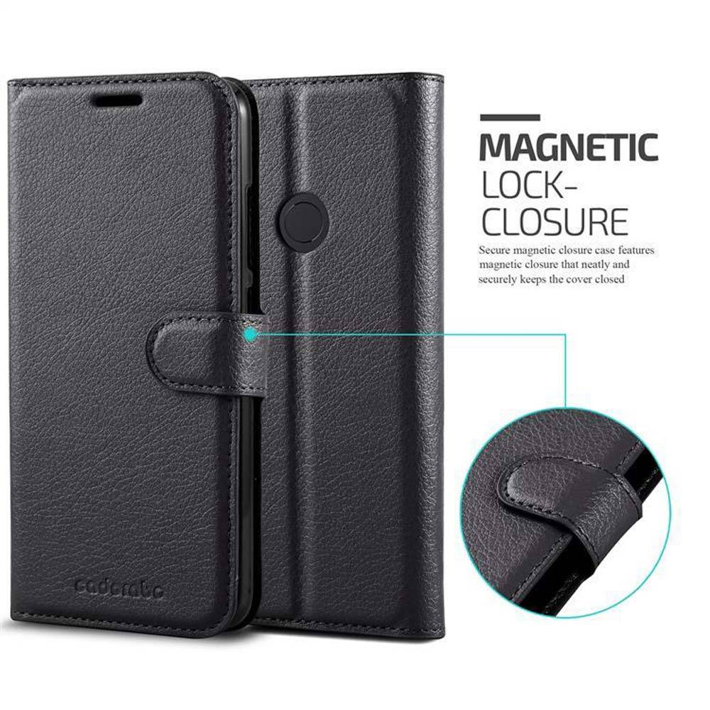 Cadorabo Hülle für Xiaomi Mi A2 / Mi 6X Schutz Hülle in Schwarz Handyhülle Etui Case Cover Magnetverschluss