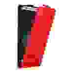 Cadorabo Hülle für ZTE Axon 7 Schutz Hülle in Rot Flip Etui Handyhülle Case Cover