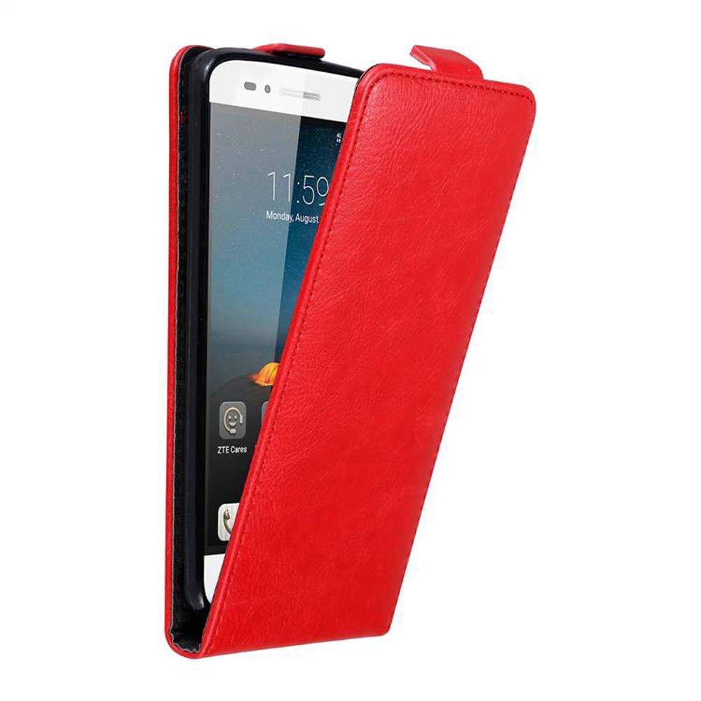 Cadorabo Hülle für ZTE Blade A612 Schutz Hülle in Rot Flip Etui Handyhülle Case Cover