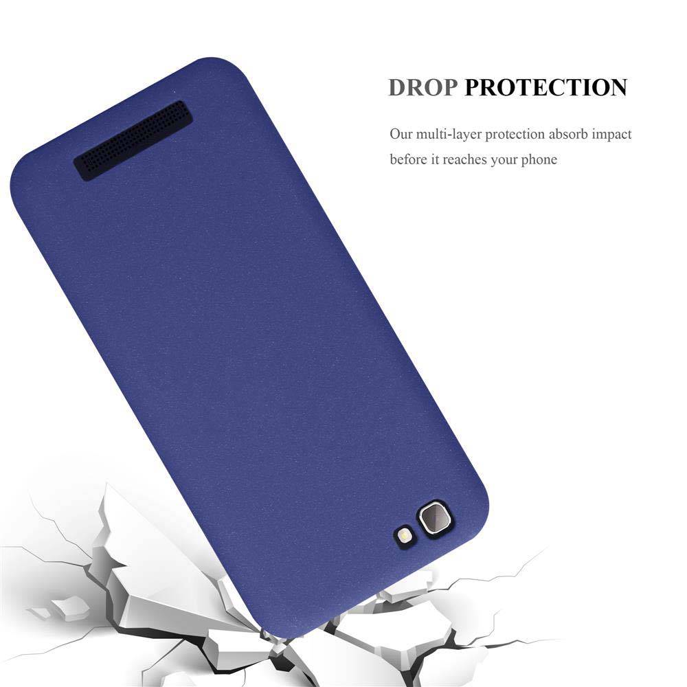 Cadorabo Schutzhülle für ZTE Blade A612 Hülle in Blau Handyhülle TPU Etui Cover Case