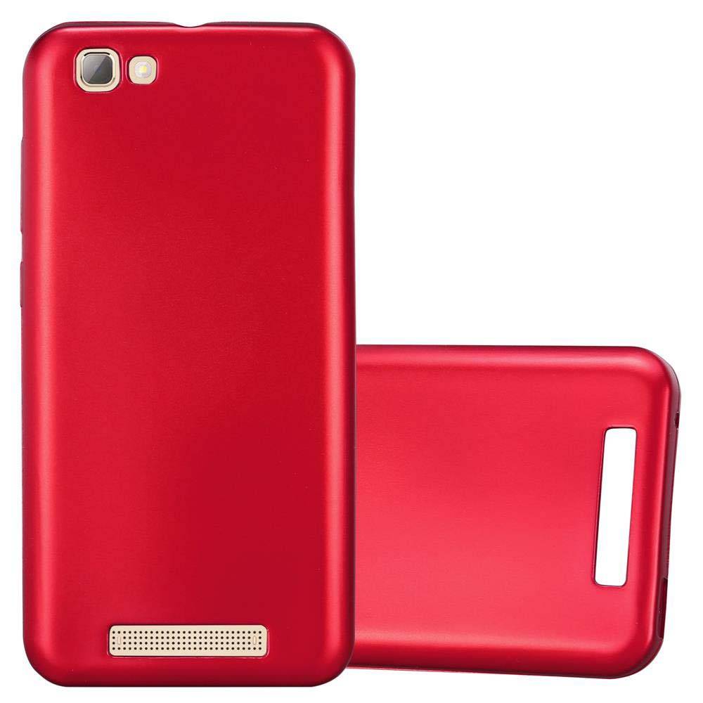 Cadorabo Schutzhülle für ZTE Blade A612 Hülle in Rot Handyhülle TPU Silikon Etui Cover Case