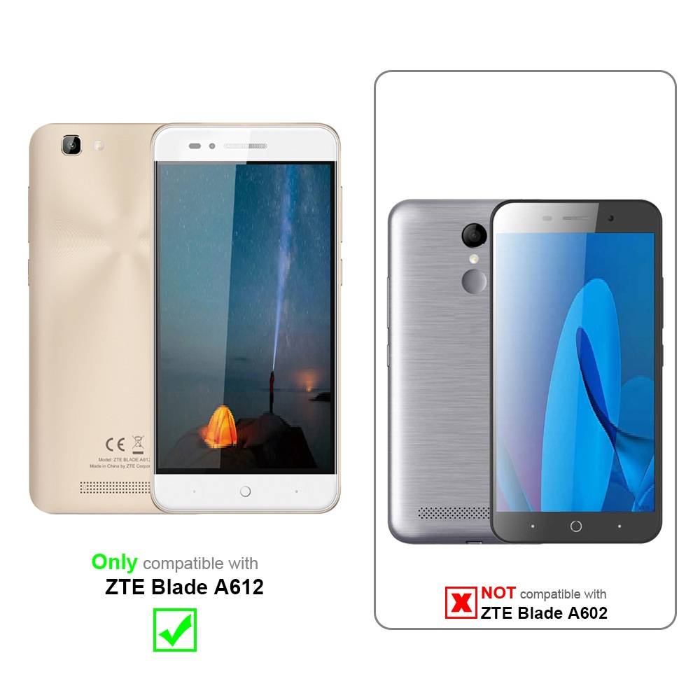 Cadorabo Schutzhülle für ZTE Blade A612 Hülle in Rot Handyhülle TPU Silikon Etui Cover Case