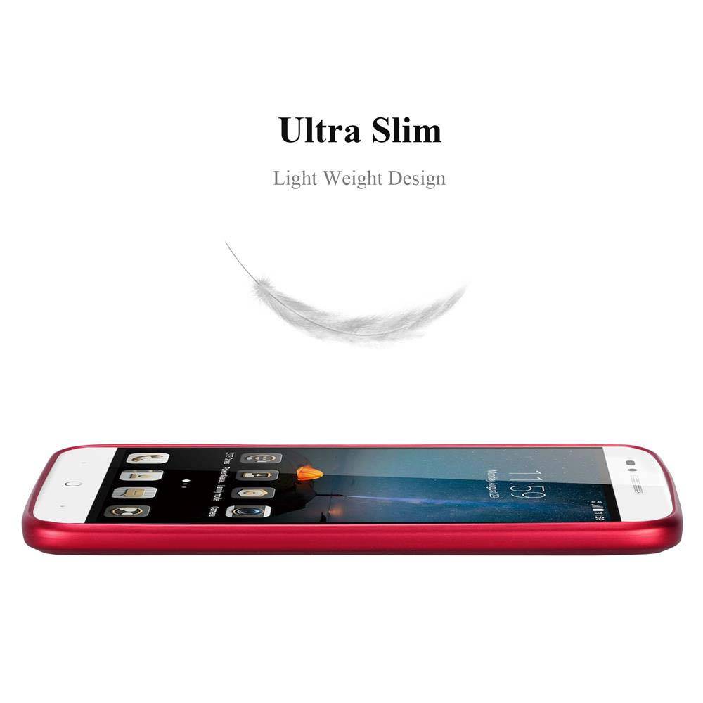 Cadorabo Schutzhülle für ZTE Blade A612 Hülle in Rot Handyhülle TPU Silikon Etui Cover Case