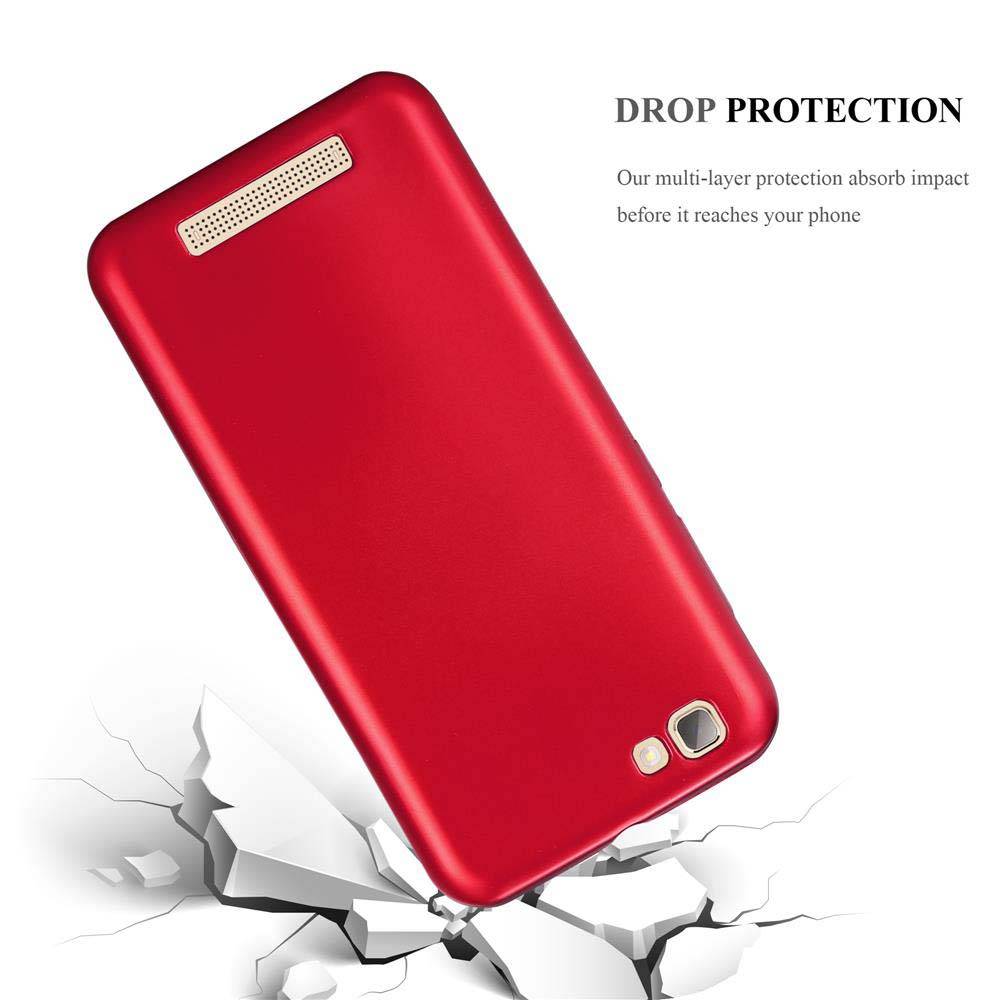 Cadorabo Schutzhülle für ZTE Blade A612 Hülle in Rot Handyhülle TPU Silikon Etui Cover Case
