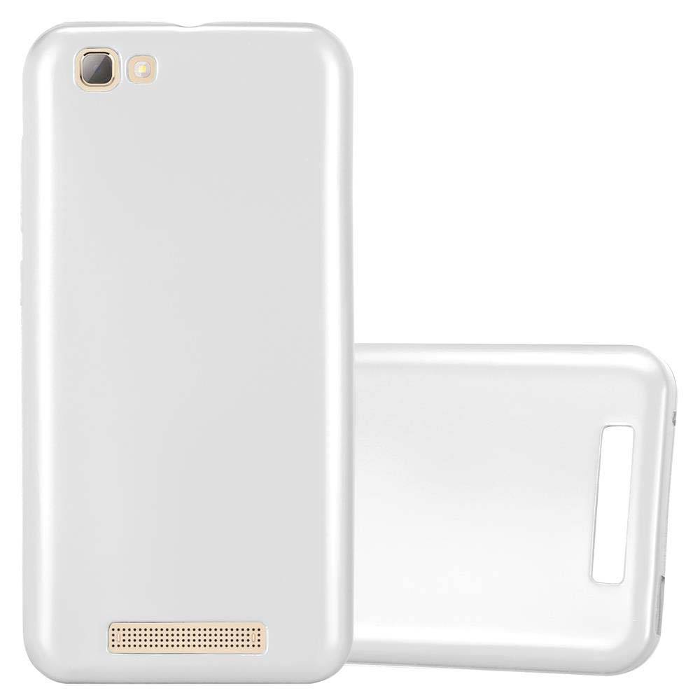 Cadorabo Schutzhülle für ZTE Blade A612 Hülle in Silber Handyhülle TPU Silikon Etui Cover Case