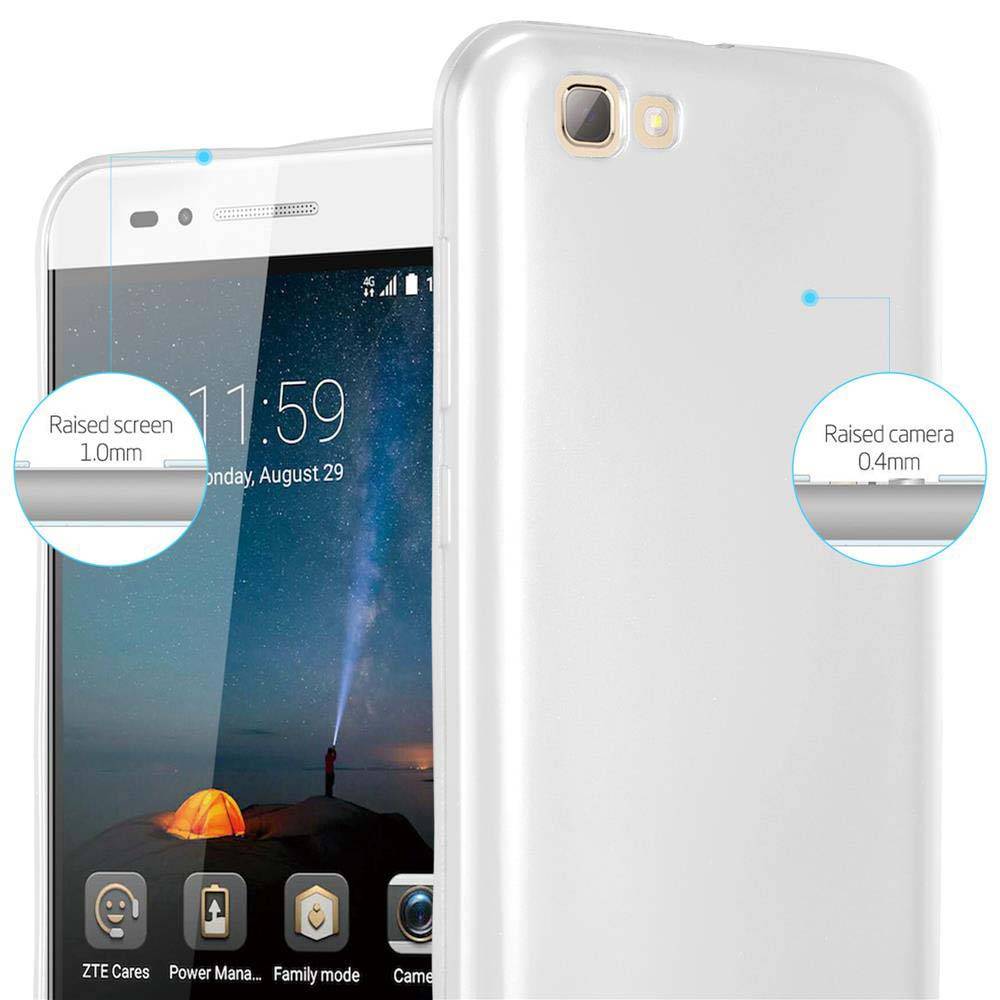 Cadorabo Schutzhülle für ZTE Blade A612 Hülle in Silber Handyhülle TPU Silikon Etui Cover Case