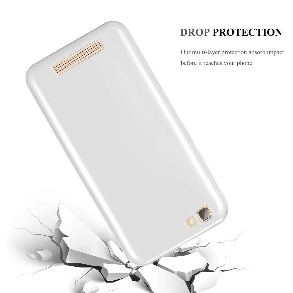 Cadorabo Schutzhülle für ZTE Blade A612 Hülle in Silber Handyhülle TPU Silikon Etui Cover Case