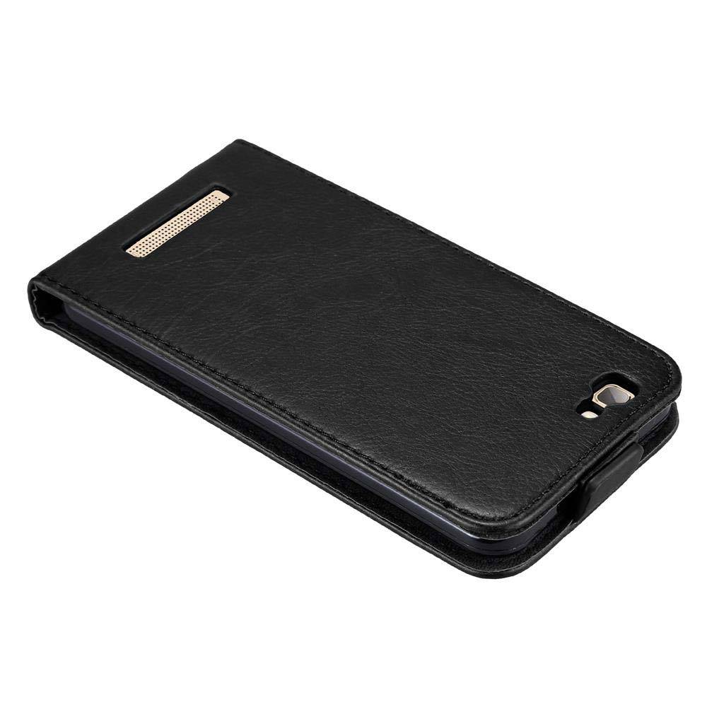 Cadorabo Hülle für ZTE Blade A612 Schutz Hülle in Schwarz Flip Etui Handyhülle Case Cover
