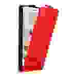 Cadorabo Hülle für ZTE Blade V8 Schutz Hülle in Rot Flip Etui Handyhülle Case Cover