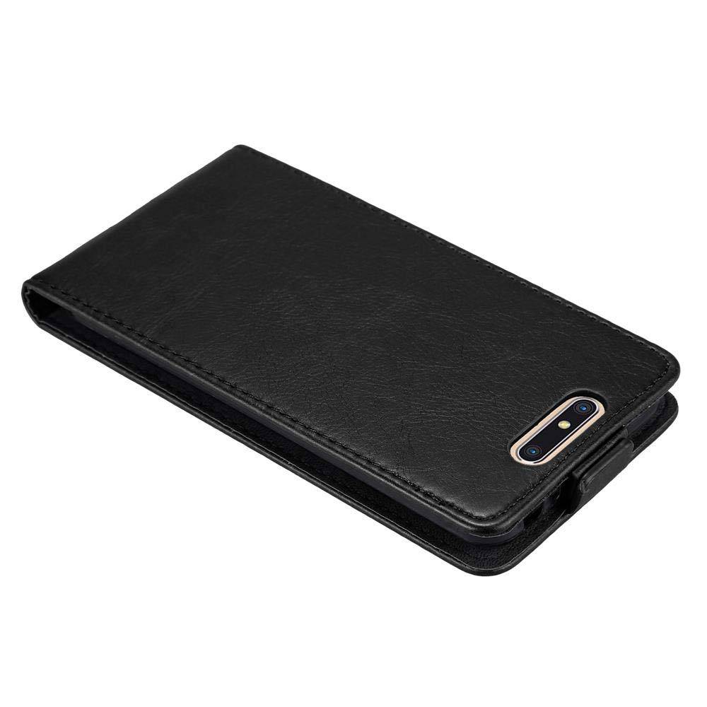 Cadorabo Hülle für ZTE Blade V8 Schutz Hülle in Schwarz Flip Etui Handyhülle Case Cover