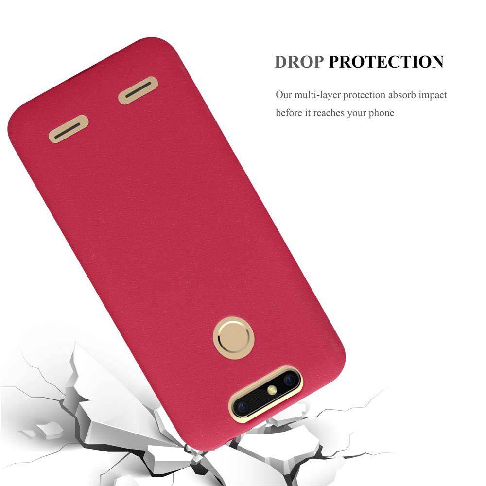 Cadorabo Schutzhülle für ZTE Blade V8 MINI Hülle in Rot Handyhülle TPU Etui Cover Case