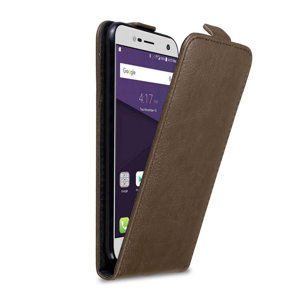 Cadorabo Hülle für ZTE Blade V8 MINI Schutz Hülle in Braun Flip Etui Handyhülle Case Cover
