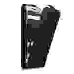 Cadorabo Hülle für ZTE Blade V8 MINI Schutz Hülle in Schwarz Flip Etui Handyhülle Case Cover