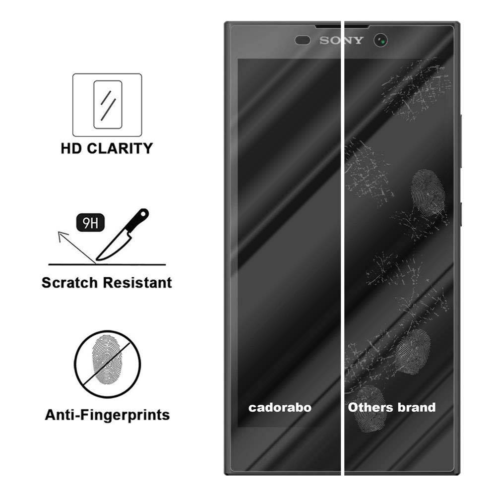Cadorabo Panzer Folie für Sony Xperia L2 Schutzfolie in Transparent Gehärtetes Tempered Display-Schutzglas