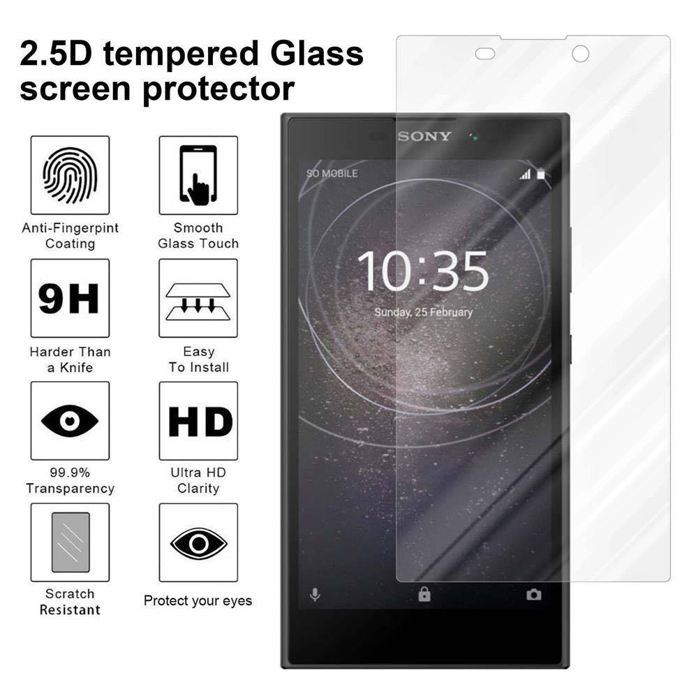 Cadorabo Panzer Folie für Sony Xperia L2 Schutzfolie in Transparent Gehärtetes Tempered Display-Schutzglas