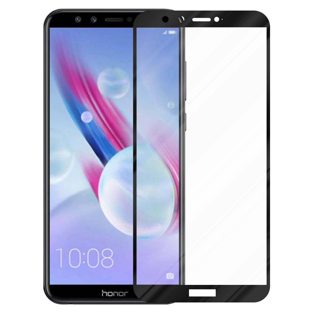 Cadorabo Panzerfolie für Honor 9 LITE Schutzfolie in Schwarz Vollbild Folie Tempered Display Schutzglas