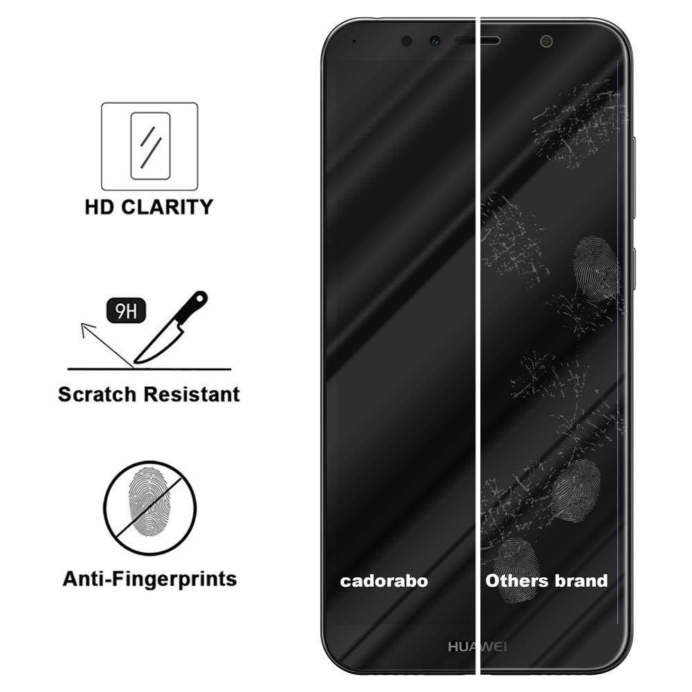 Cadorabo Panzerfolie für Huawei Y6 Prime 2018 Schutzfolie in Schwarz Vollbild Folie Tempered Display Schutzglas