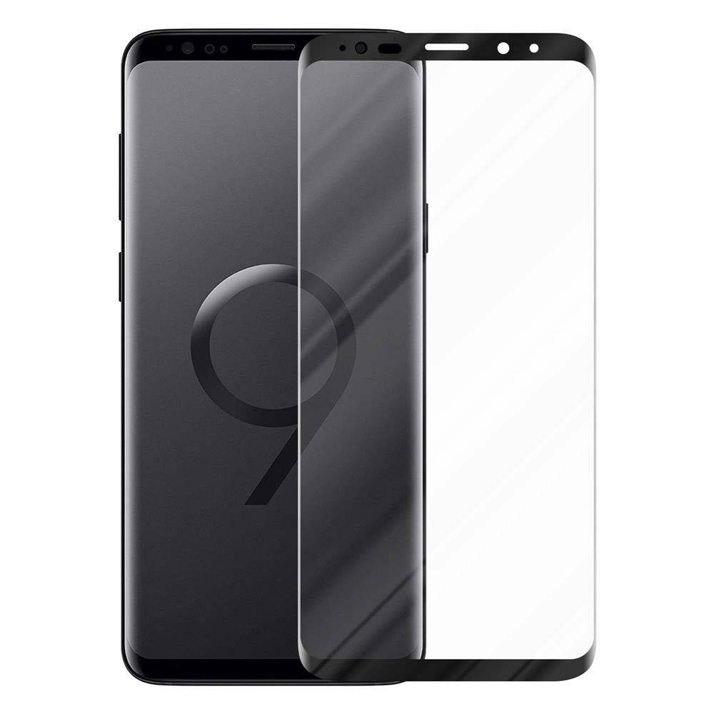 Cadorabo Panzerfolie für Samsung Galaxy S9 PLUS Schutzfolie in Schwarz Vollbild Folie Tempered Display Schutzglas