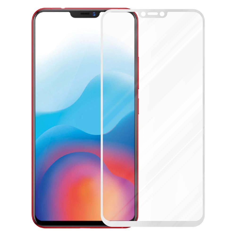 Cadorabo Panzerfolie für Vivo X21 Schutzfolie in Weiß Vollbild Folie Tempered Display Schutzglas