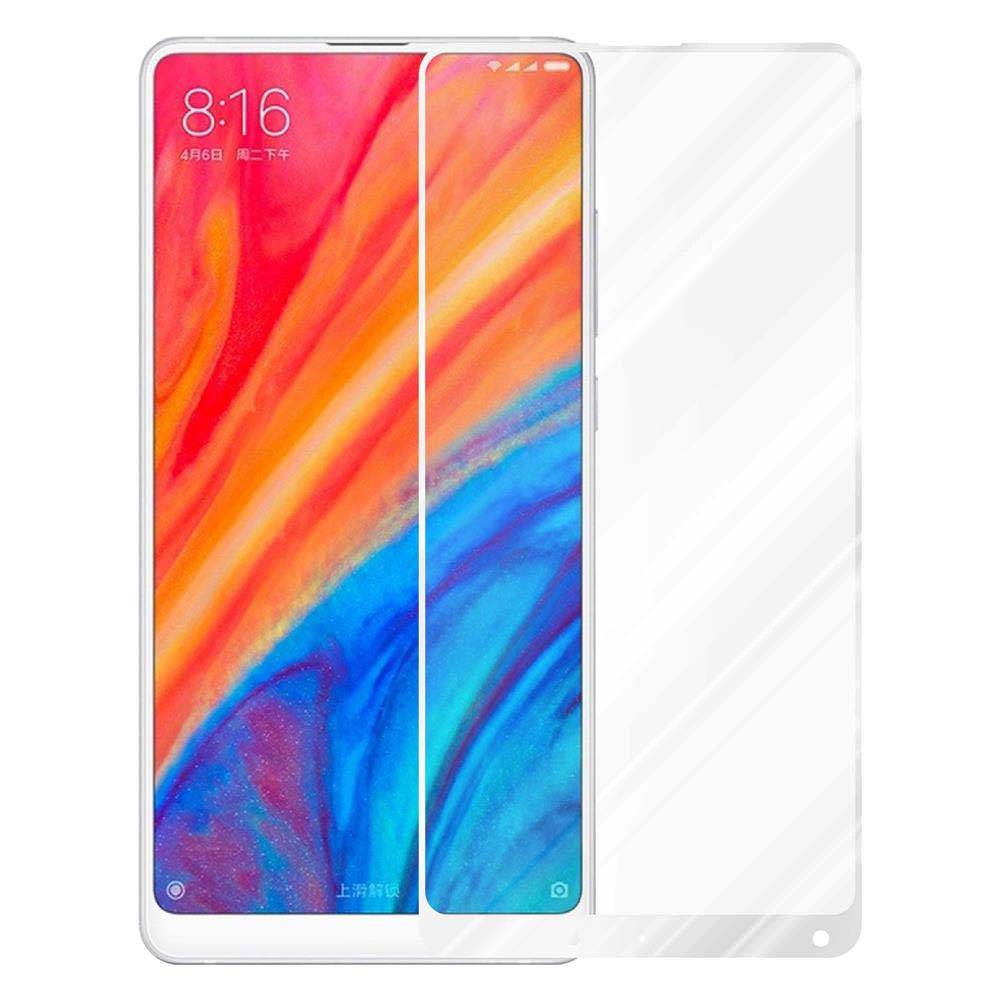 Cadorabo Panzerfolie für Xiaomi MIX 2S Schutzfolie in Weiß Vollbild Folie Tempered Display Schutzglas