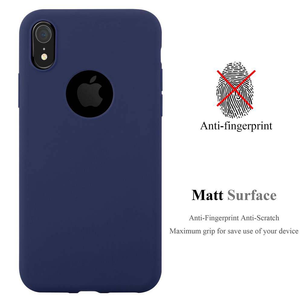 Cadorabo Hülle für Apple iPhone XR Schutzhülle in Blau Handyhülle TPU Silikon Etui Case Cover