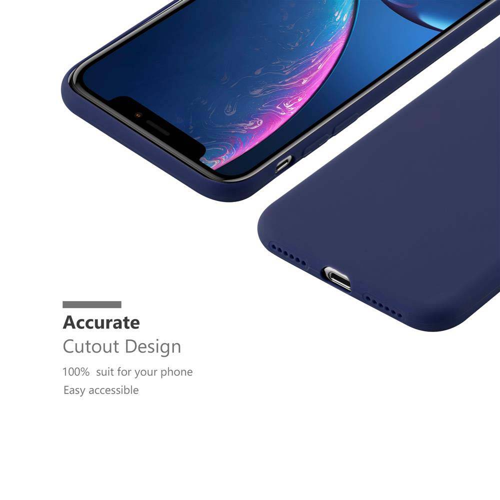 Cadorabo Hülle für Apple iPhone XR Schutzhülle in Blau Handyhülle TPU Silikon Etui Case Cover