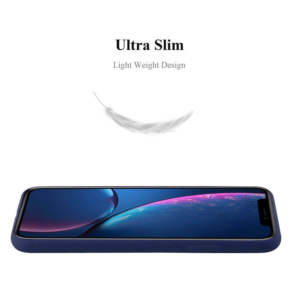 Cadorabo Hülle für Apple iPhone XR Schutzhülle in Blau Handyhülle TPU Silikon Etui Case Cover